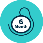 6 month balloon icon