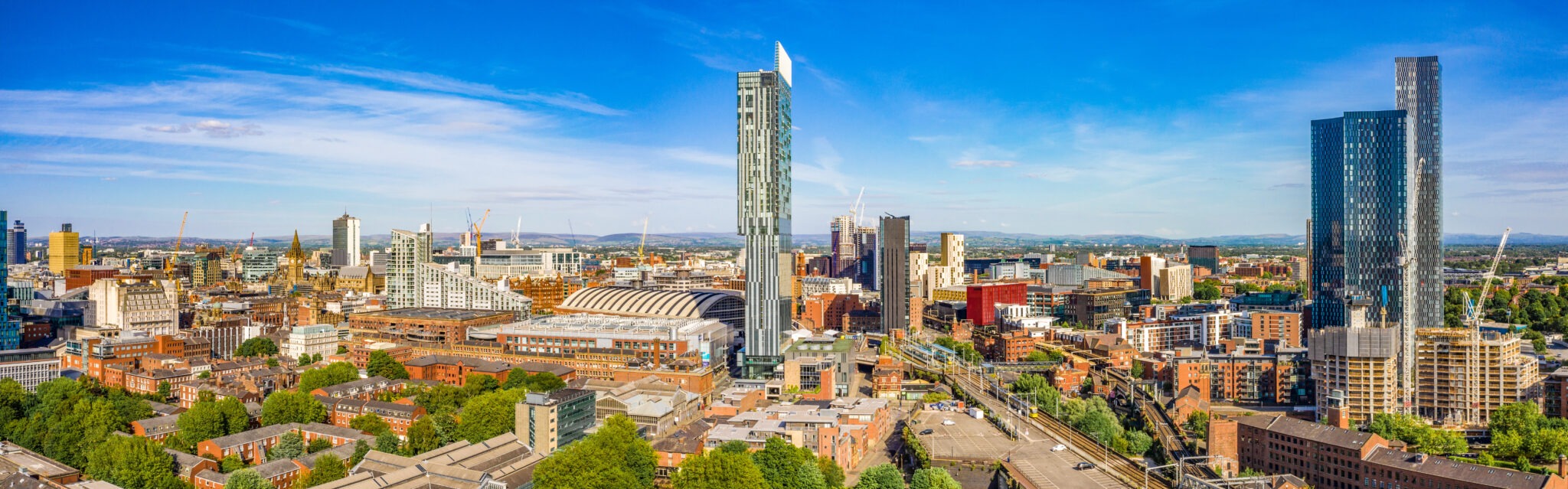 Panorama of the manchester skyline